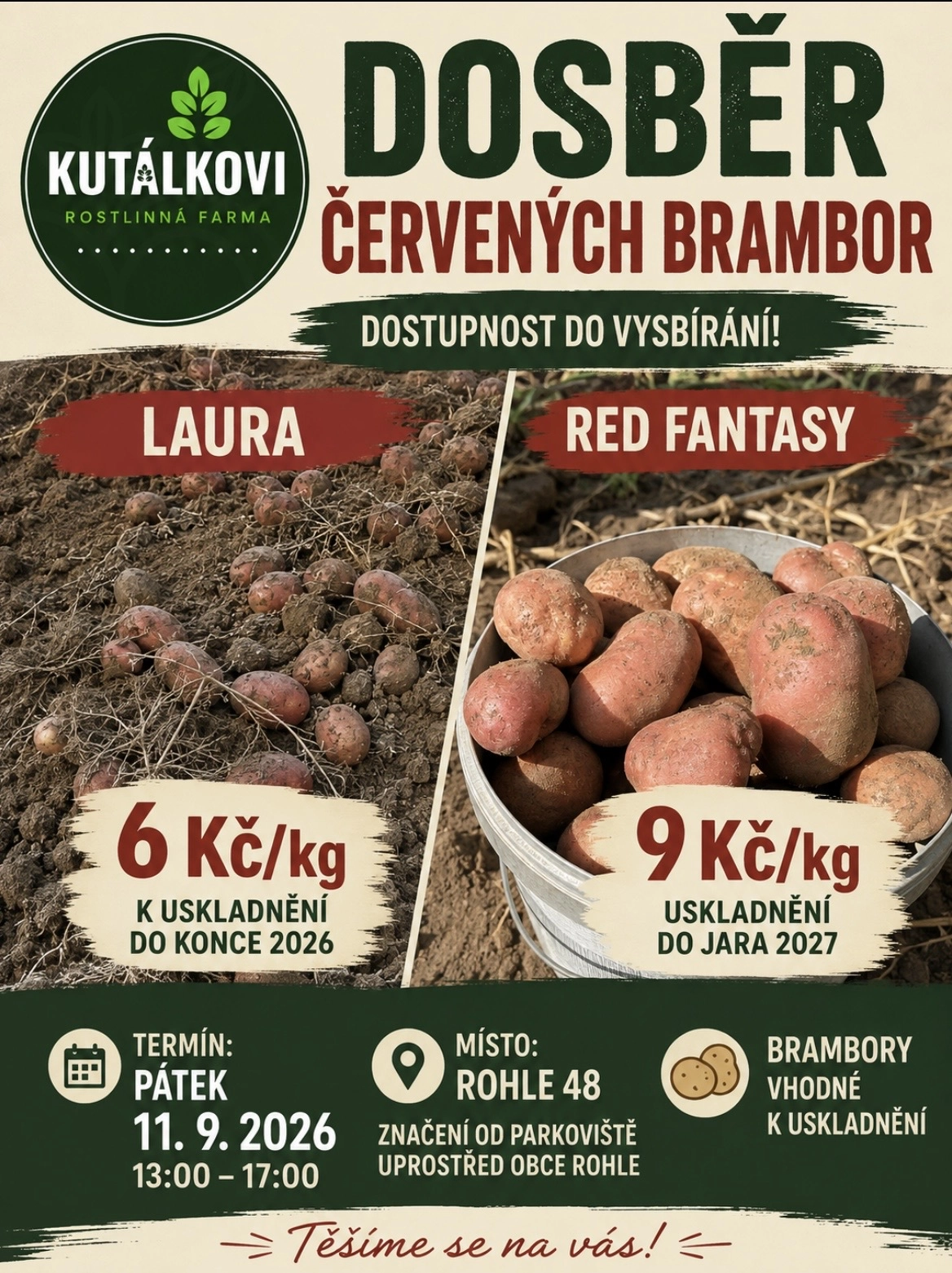 Dosběr brambor 2026 